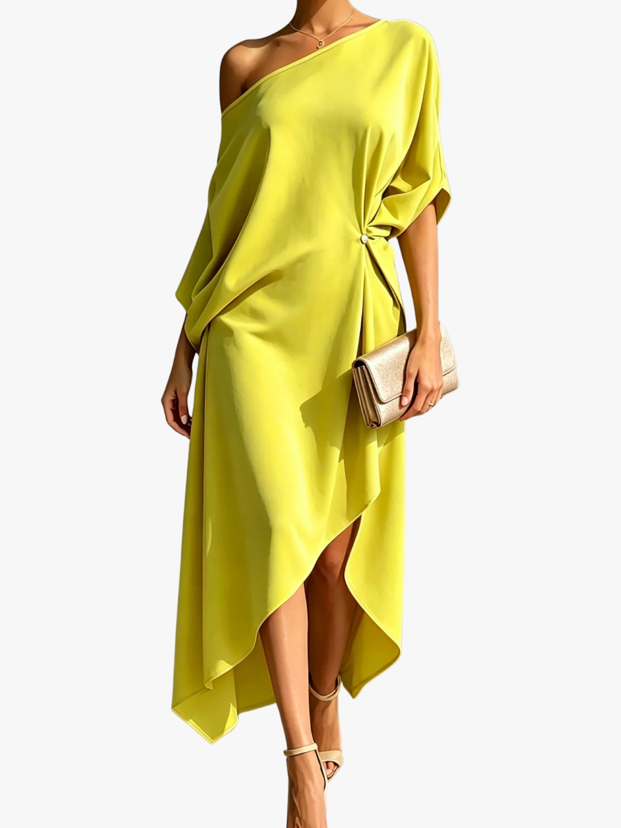 ASYMETRISCHE MIDI-JURK VOOR VROUWEN