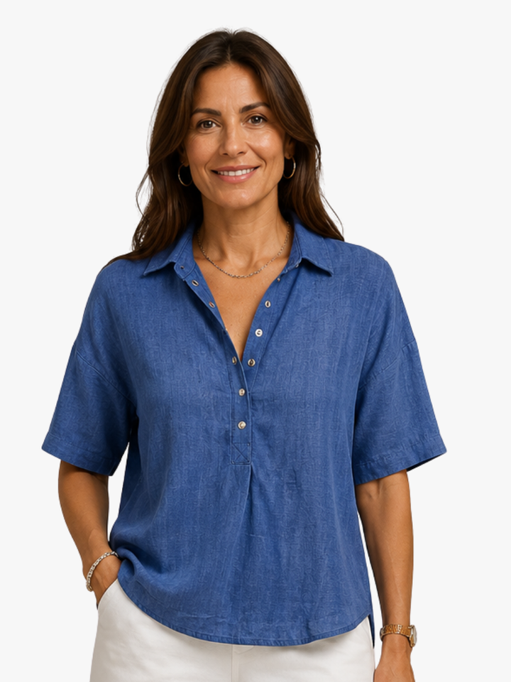 CHIQUE BLOUSE MET V-HALS VOOR VROUWEN