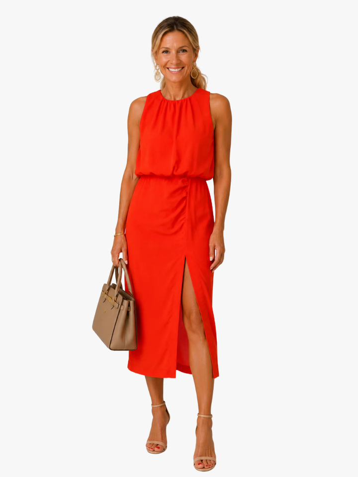 ELEGANTE JURK MET SPLIT VOOR VROUWEN
