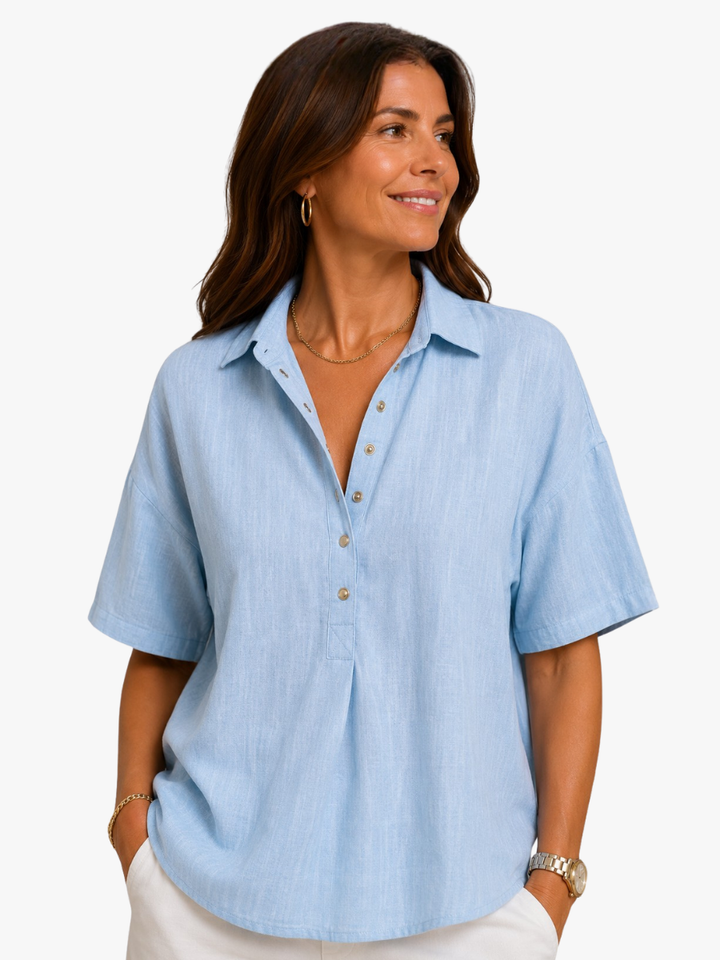 CHIQUE BLOUSE MET KRAAG VOOR VROUWEN