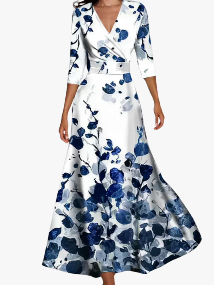 KLEURRIJKE MAXI-JURK VOOR VROUWEN
