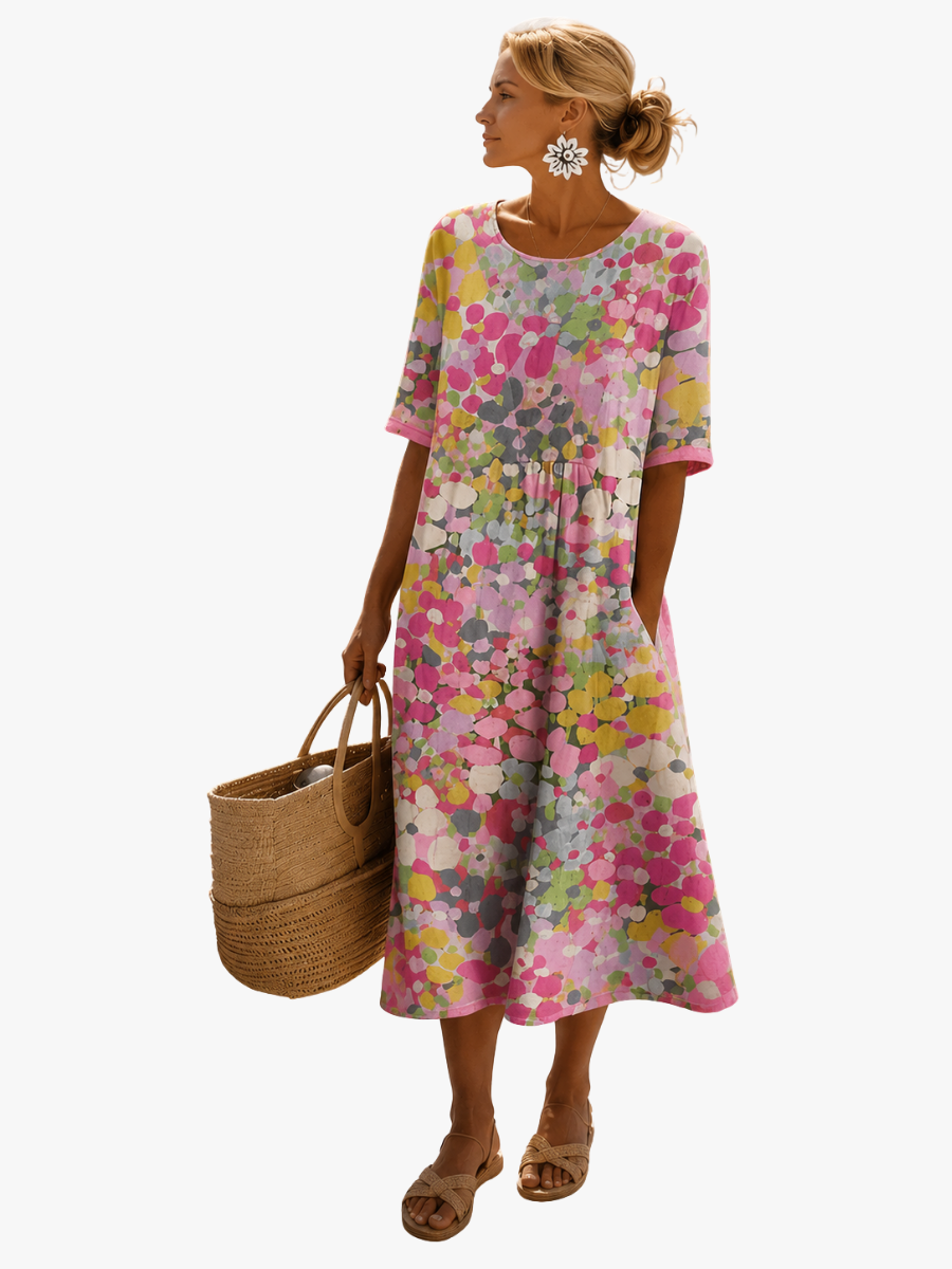 ELEGANTE MIDI BLOEMENJURK VOOR VROUWEN