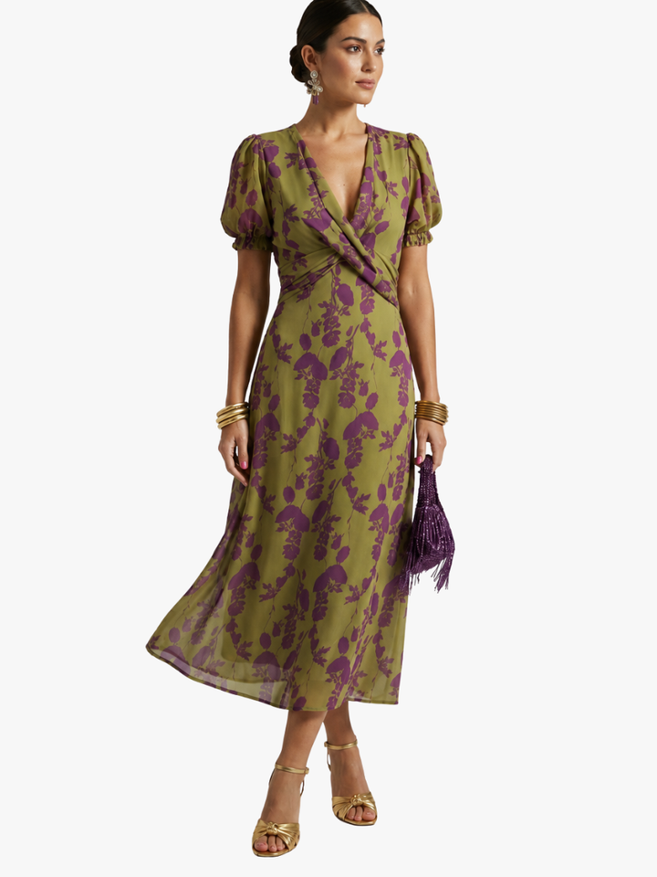 CHIQUE MIDI FLORELE JURK VOOR VROUWEN