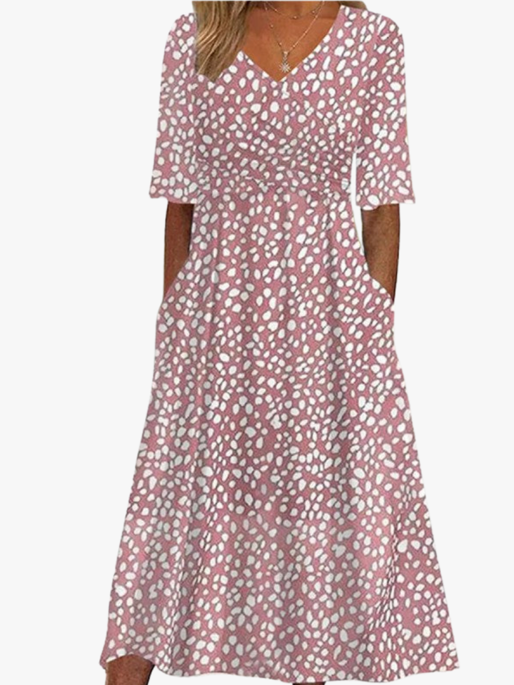 MIDILANGE POLKAJURK VOOR VROUWEN