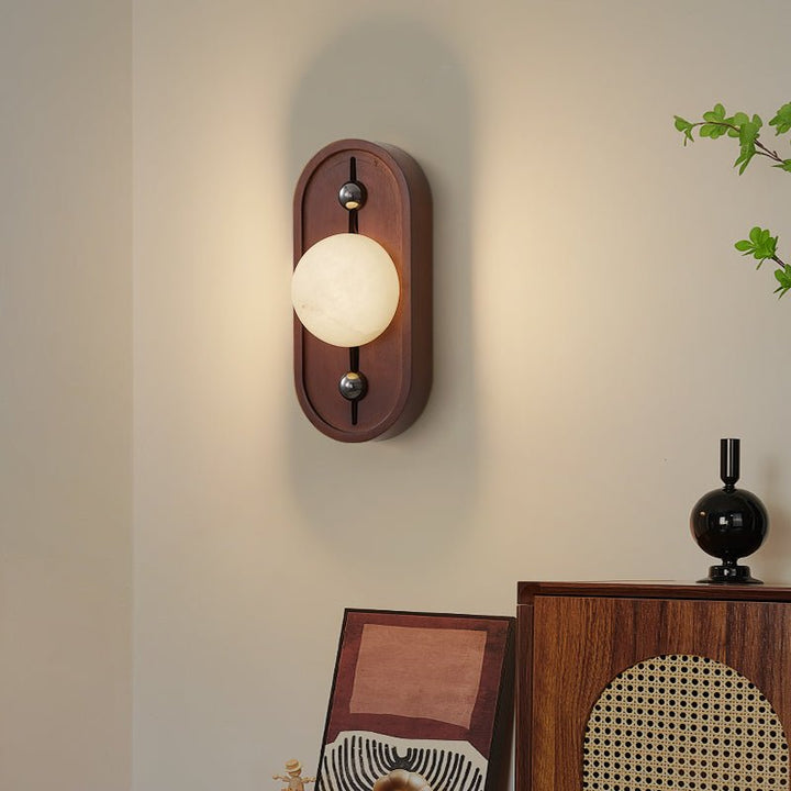 Bezel Alabaster Wall Lamp
