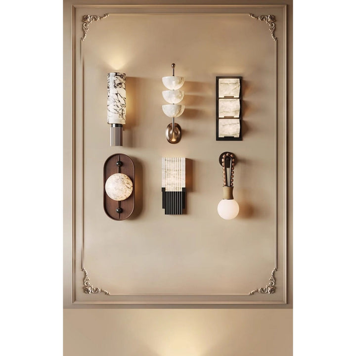 Bezel Alabaster Wall Lamp