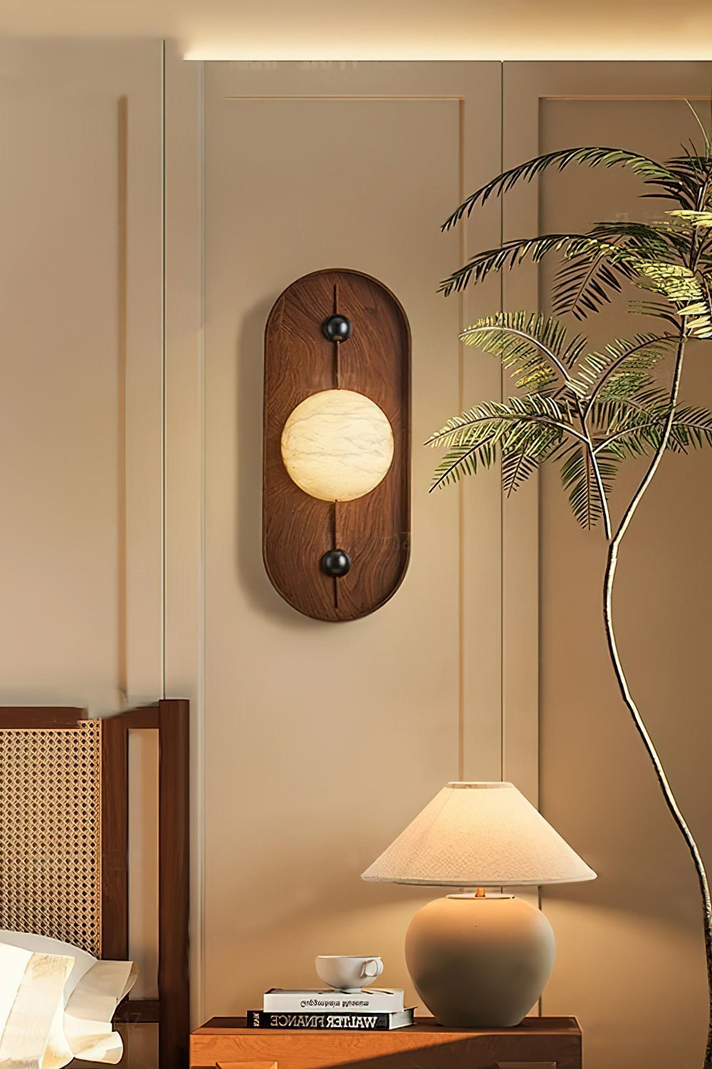 Bezel Alabaster Wall Lamp