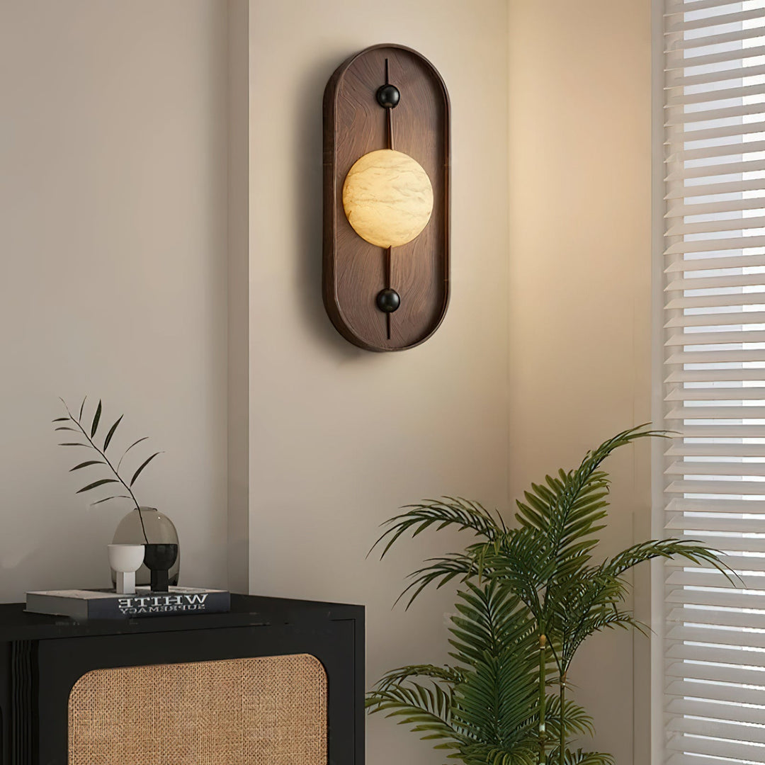 Bezel Alabaster Wall Lamp