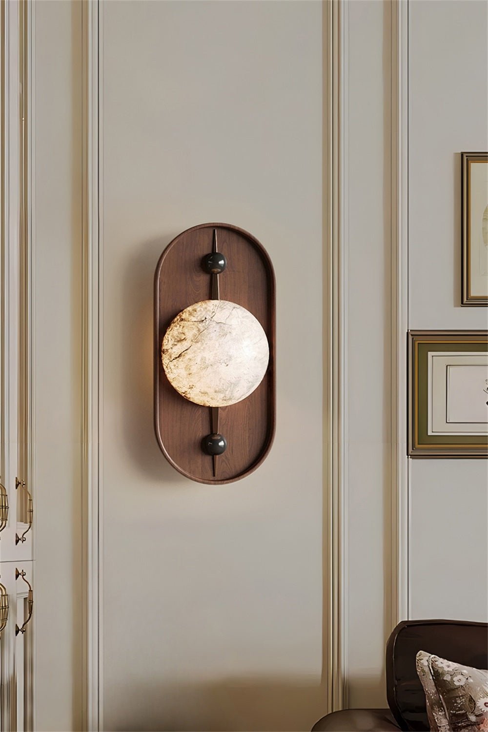 Bezel Alabaster Wall Lamp