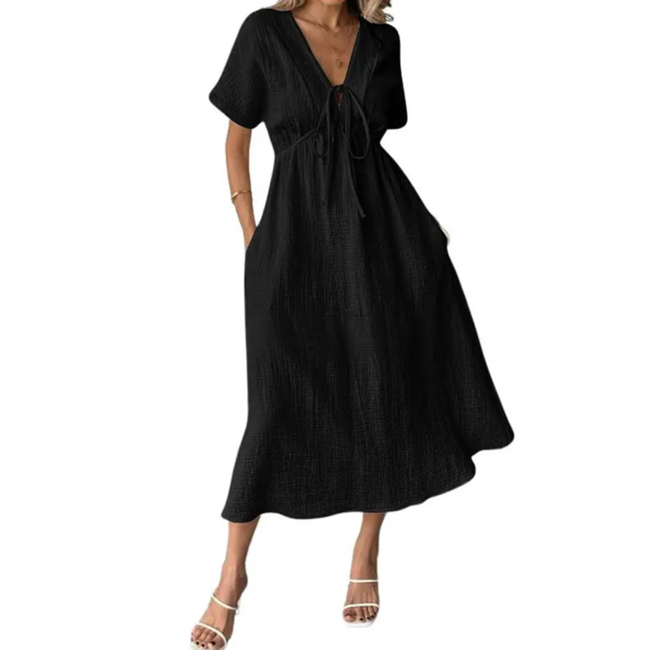 MAXI-JURK MET V-HALS VOOR VROUWEN