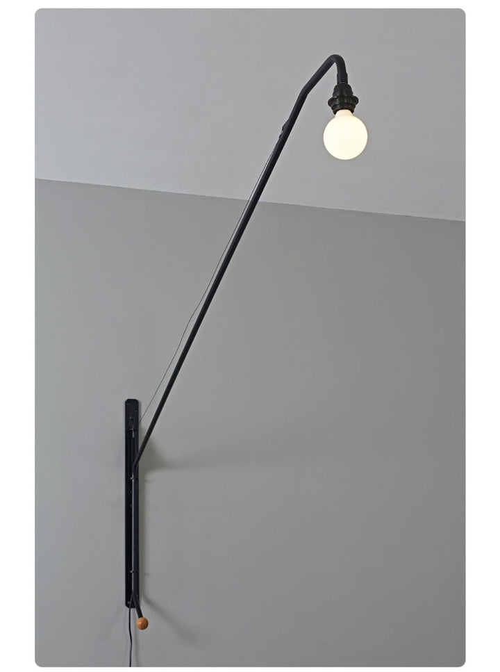 Black Long Arm Wall Lamp