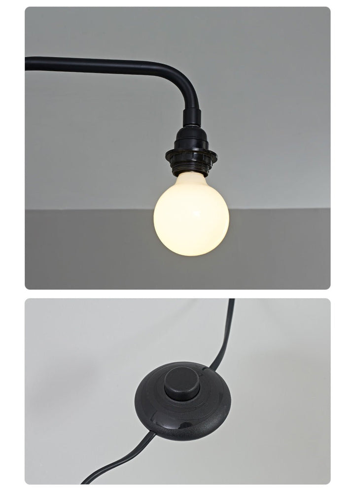 Black Long Arm Wall Lamp