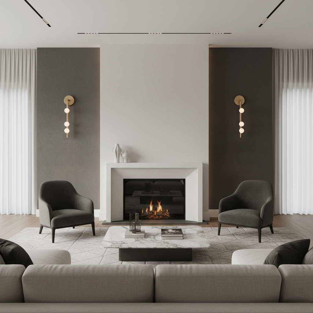Brass Glass Tube Wall Lamp