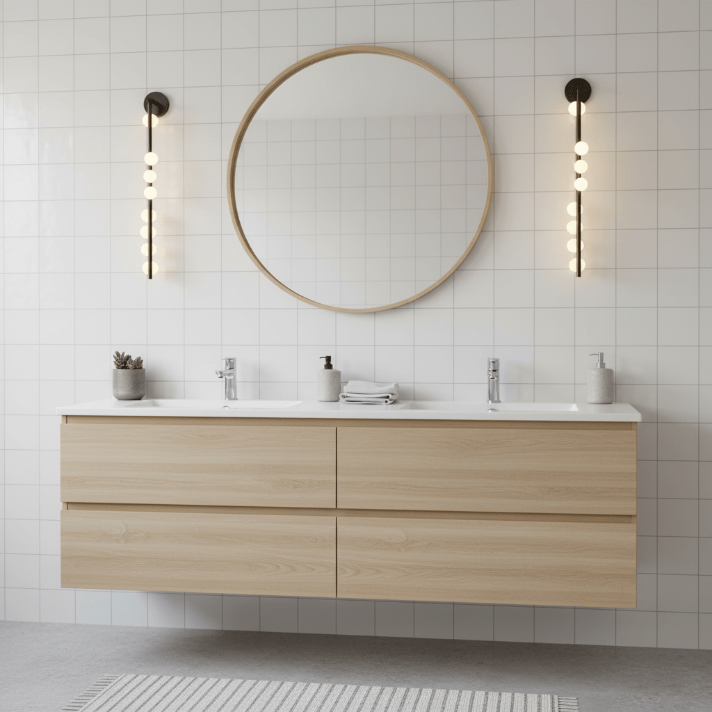 Brass Glass Tube Wall Lamp