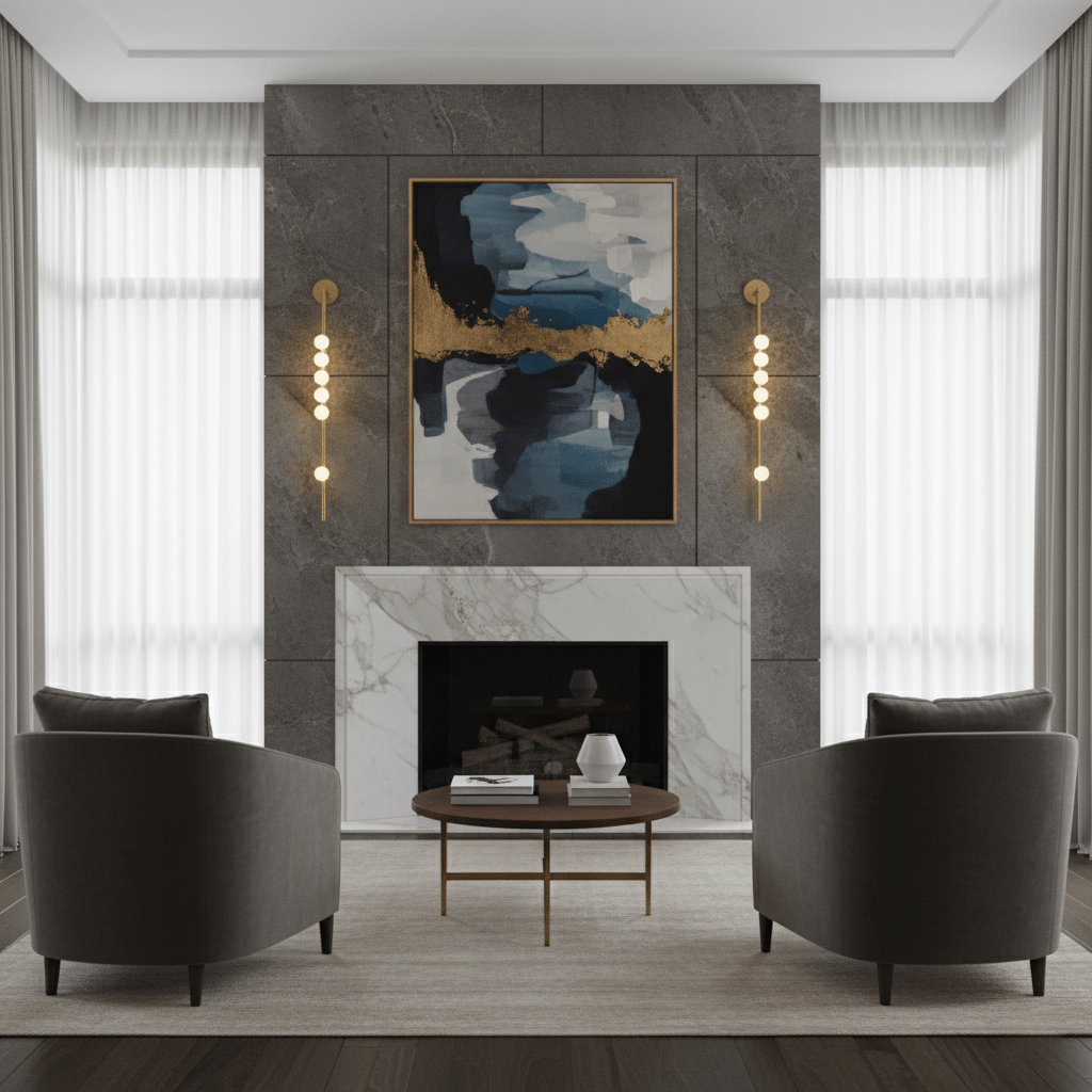 Brass Glass Tube Wall Lamp