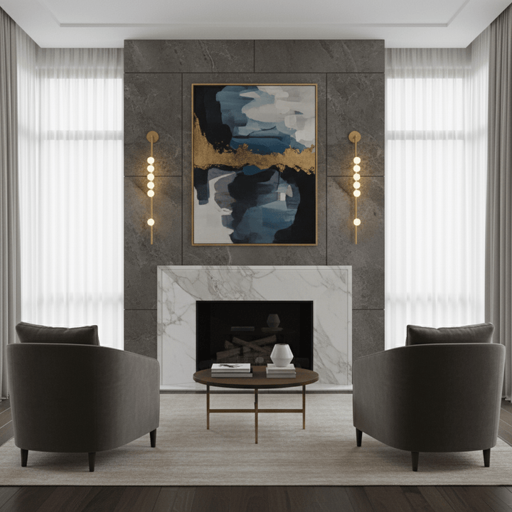 Brass Glass Tube Wall Lamp