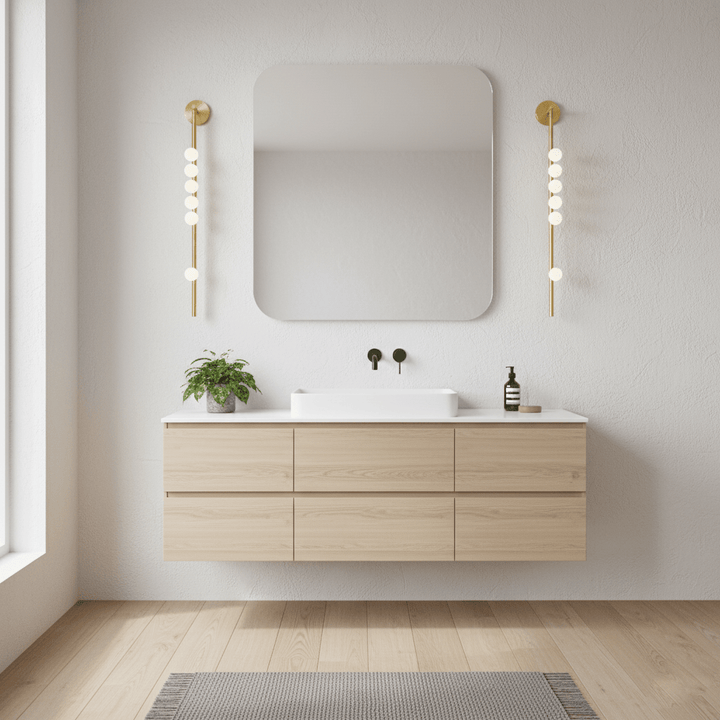 Brass Glass Tube Wall Lamp