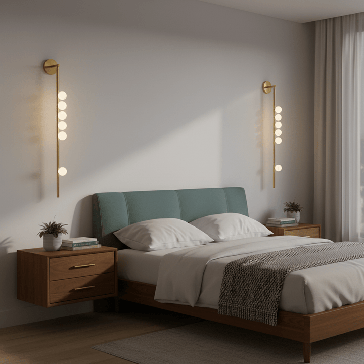 Brass Glass Tube Wall Lamp