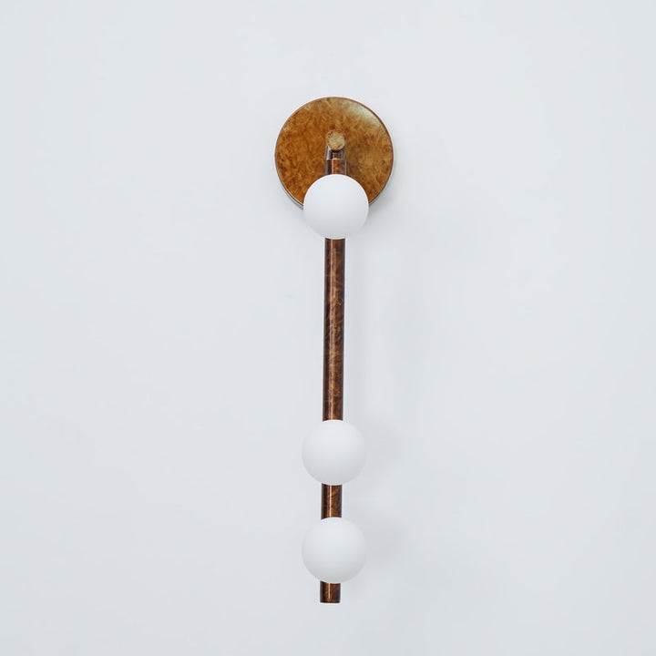 Brass Glass Tube Plug-in Wall Lamp
