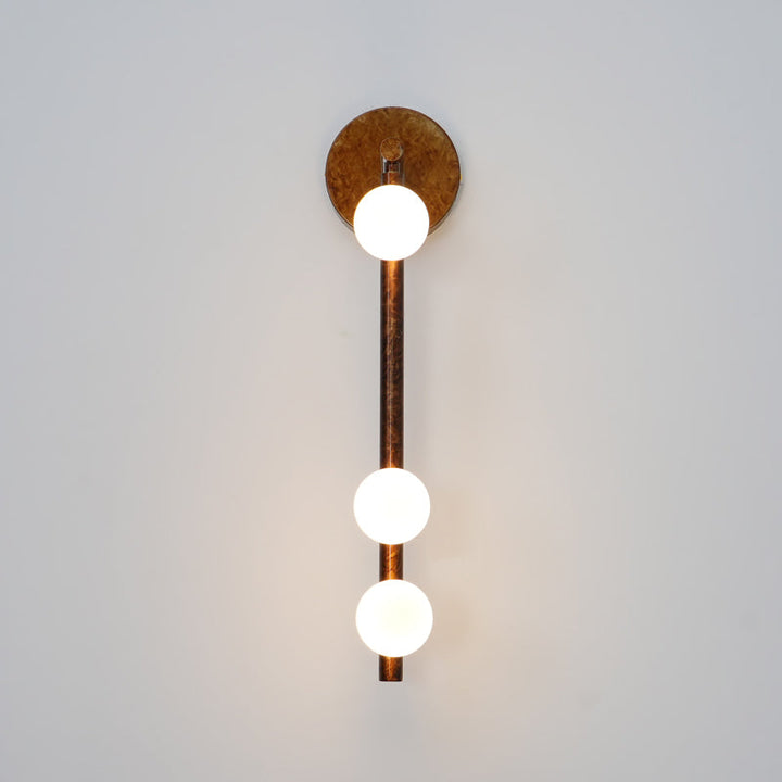 Brass Glass Tube Plug-in Wall Lamp