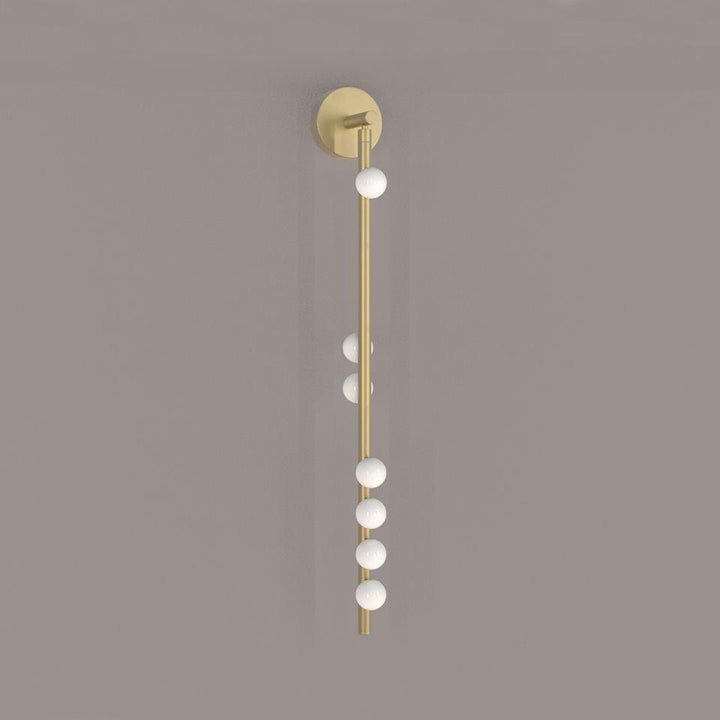 Brass Glass Tube Plug-in Wall Lamp
