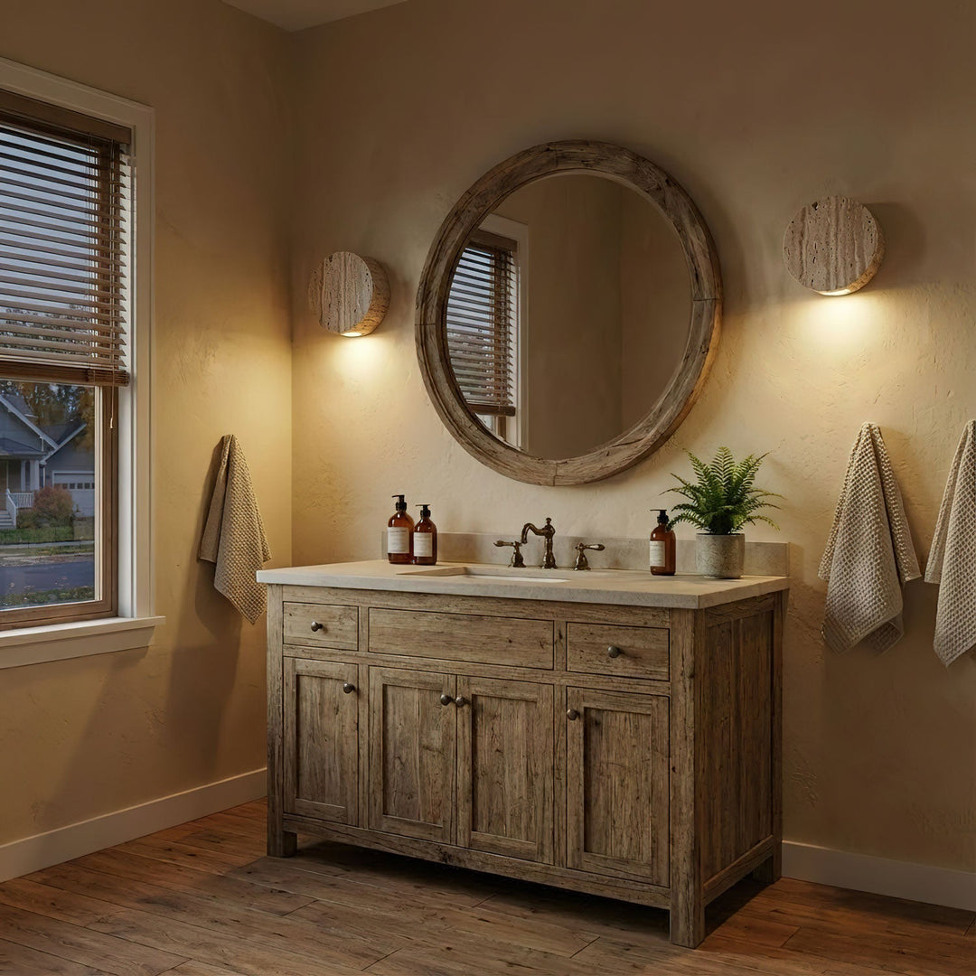 Caelan Travertine Wall Sconce
