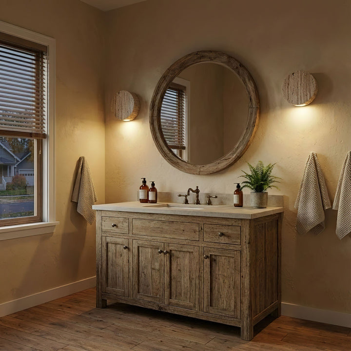 Caelan Travertine Wall Sconce