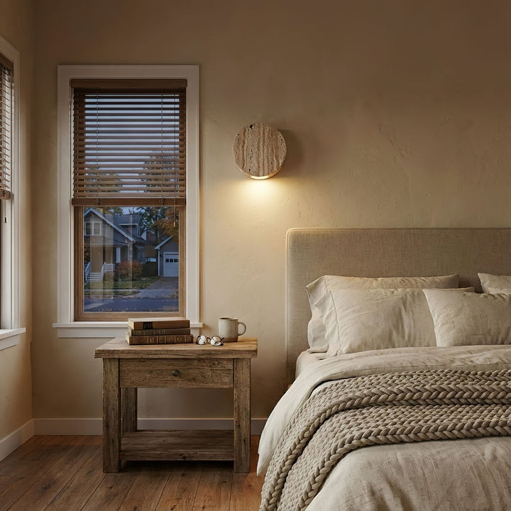 Caelan Travertine Wall Sconce