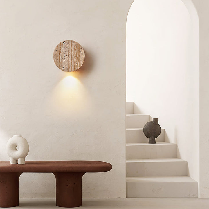 Caelan Travertine Wall Sconce