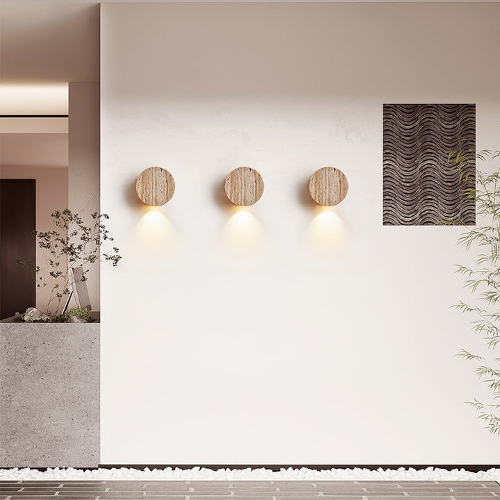 Caelan Travertine Wall Sconce