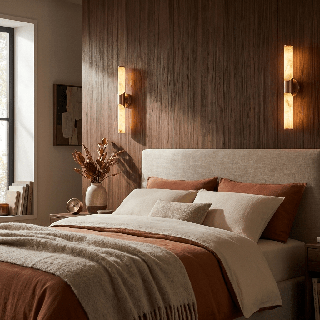 Calcedonia Alabaster Tube Wall Sconce