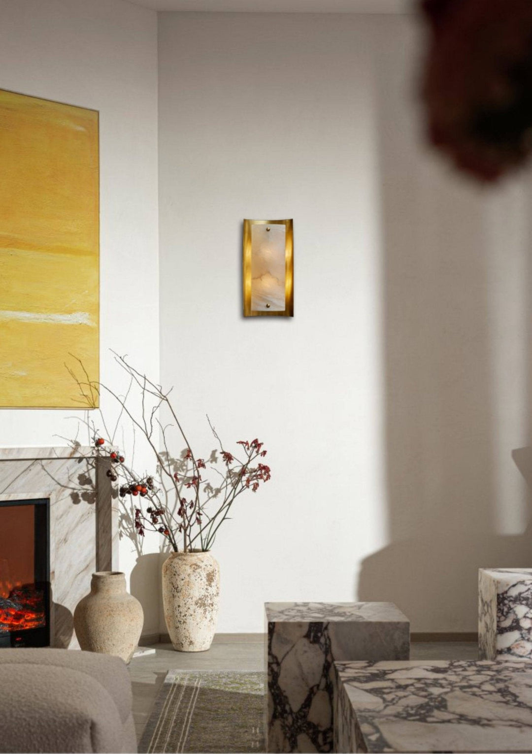 Calviero Alabaster Wall Sconce
