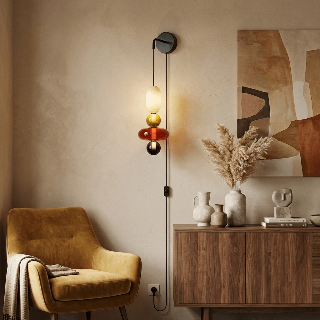 Candied Glass Plug-in Wall Light