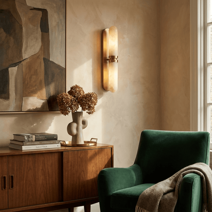 Capsula Alabaster Wall Sconce