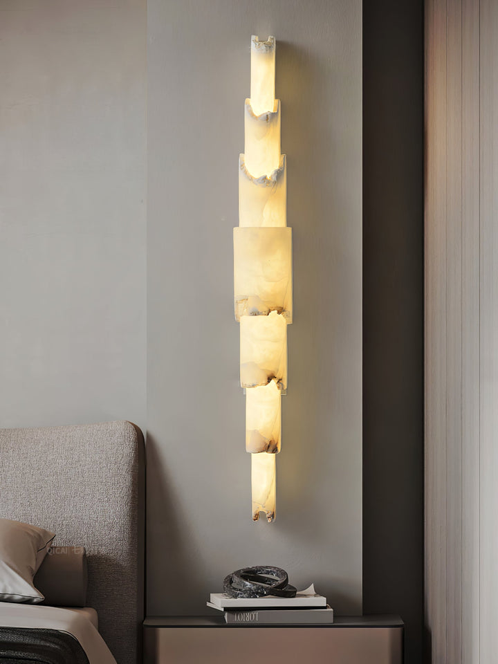 Cascading Alabaster Wall Sconce