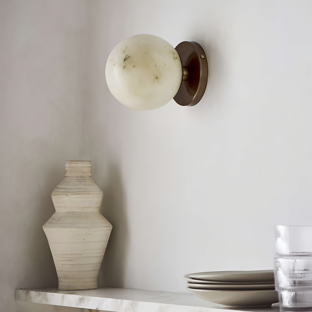 Celestial Double Alabaster Sconce