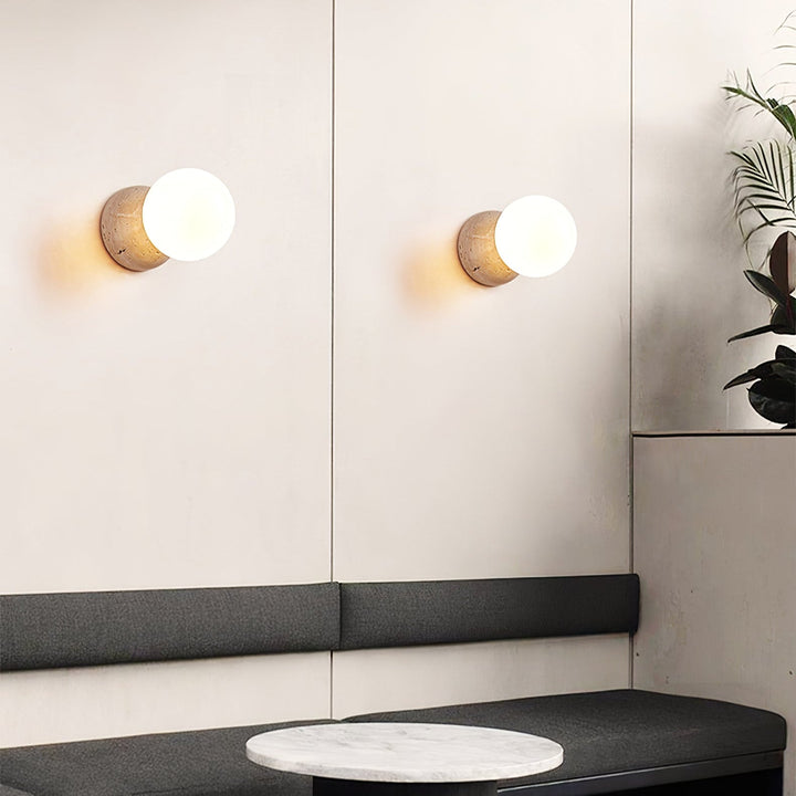 Celestial Travertine Wall Sconce