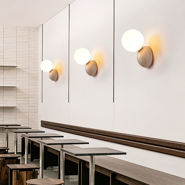 Celestial Travertine Wall Sconce
