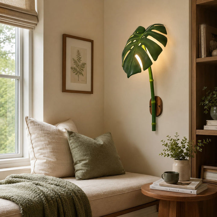 Tropical Monstera Leaf Wall Light