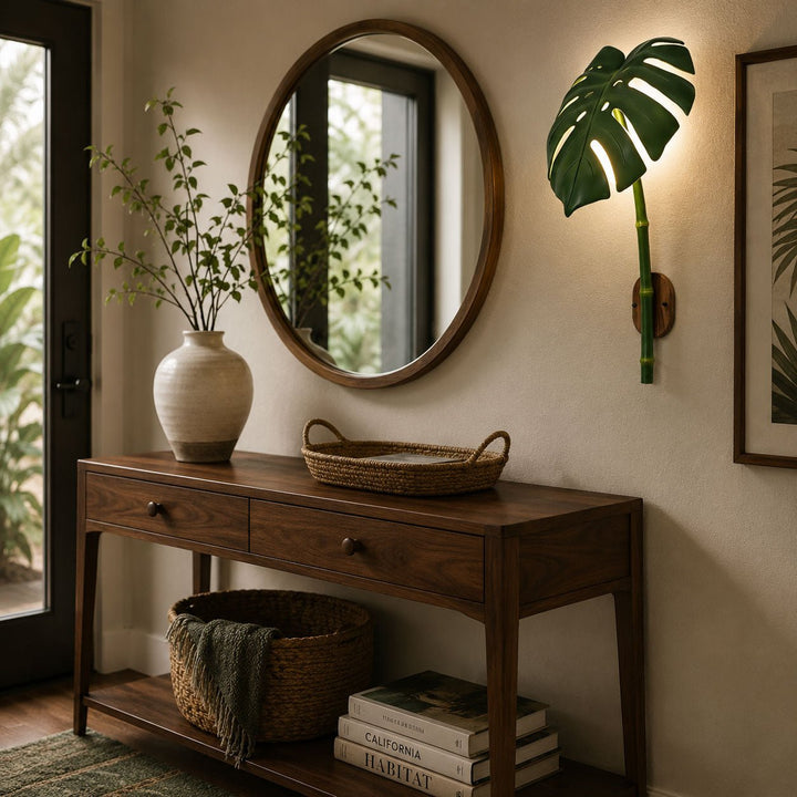 Tropical Monstera Leaf Wall Light