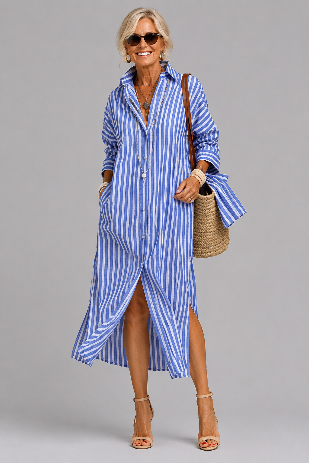 CHIQUE ELEGANTE MIDI JURK VOOR VROUWEN