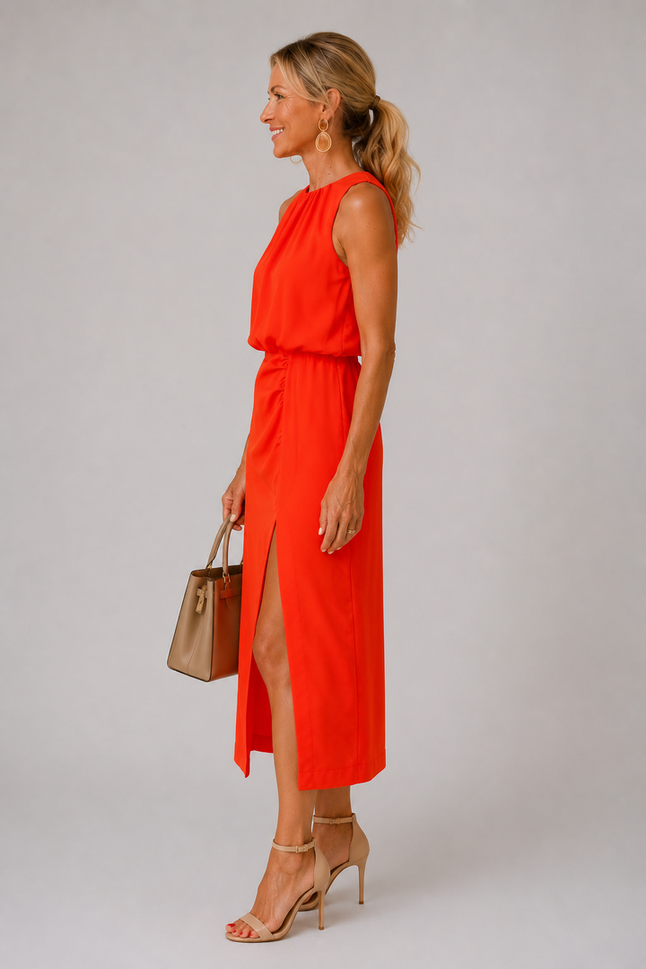 ELEGANTE JURK MET SPLIT VOOR VROUWEN