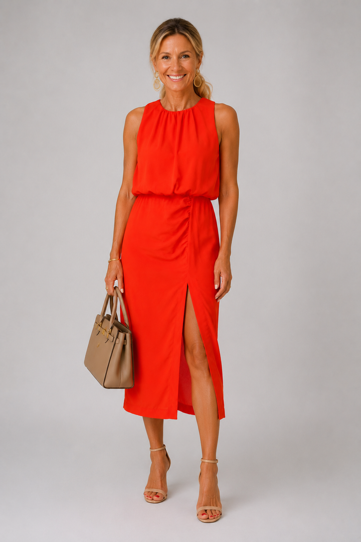 ELEGANTE JURK MET SPLIT VOOR VROUWEN