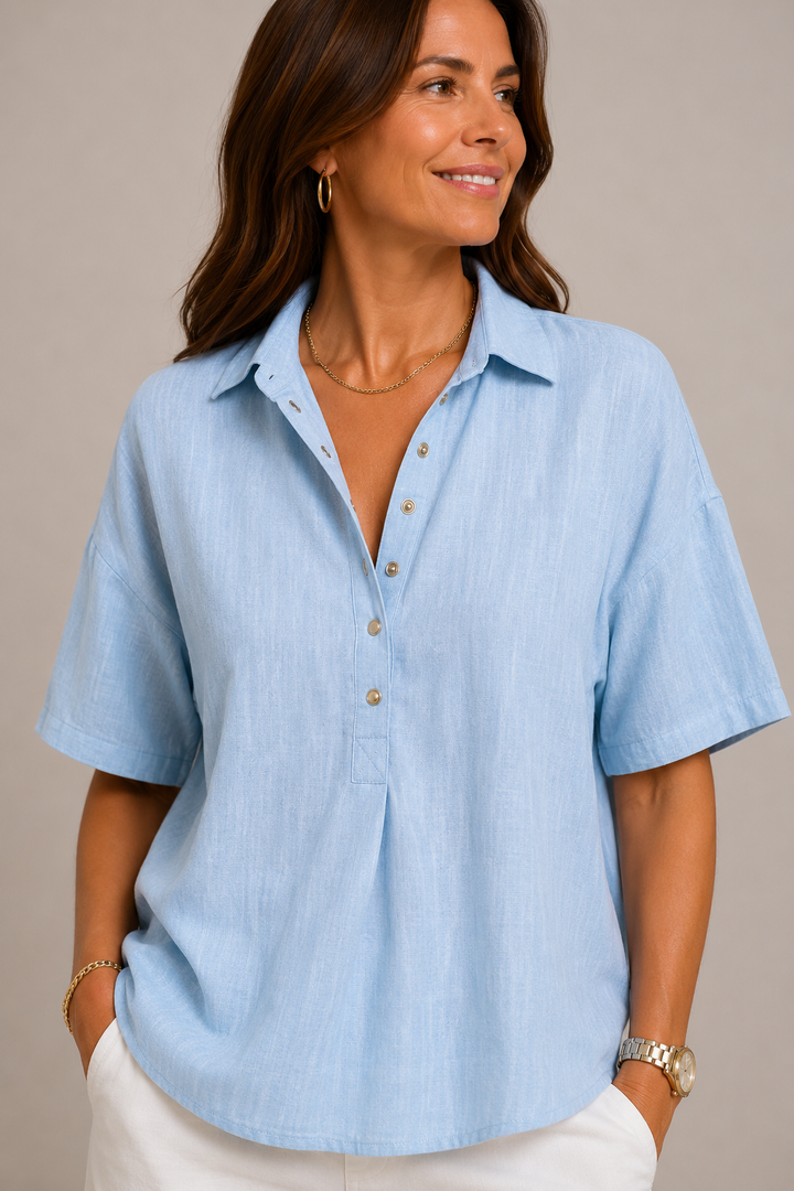 CHIQUE BLOUSE MET V-HALS VOOR VROUWEN