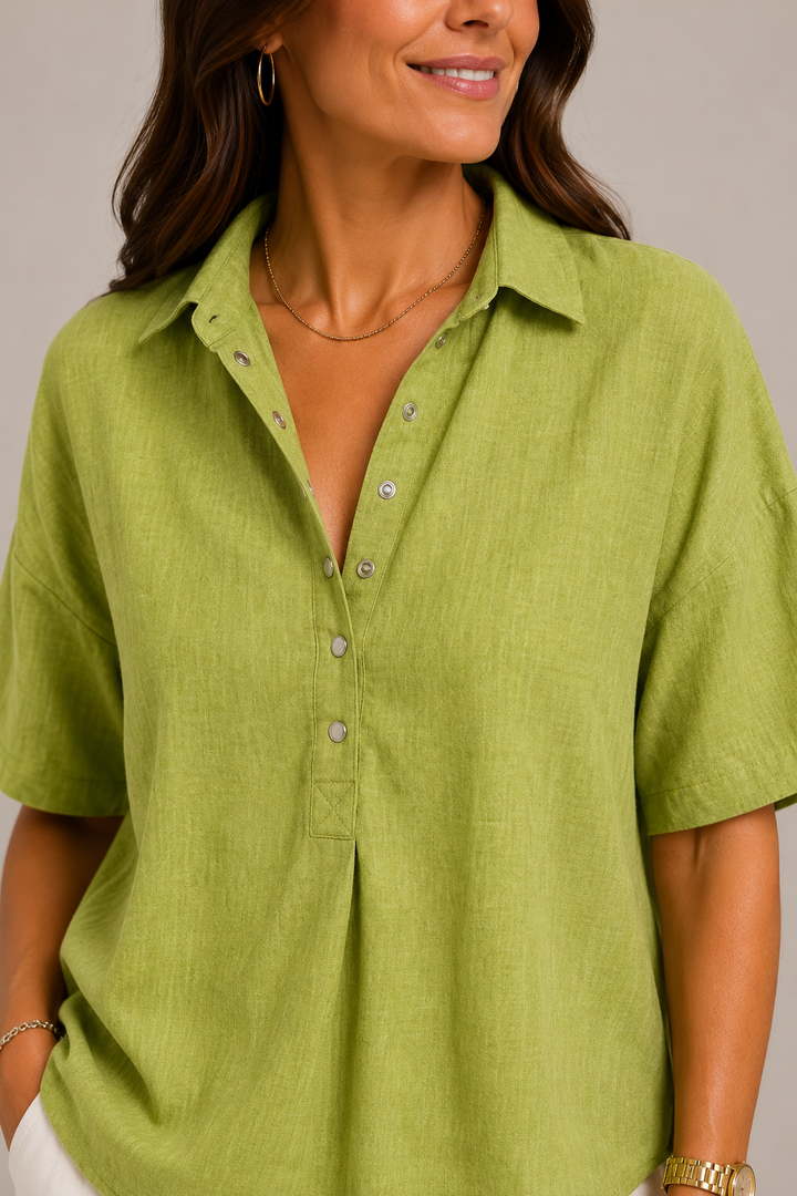 CHIQUE BLOUSE MET V-HALS VOOR VROUWEN