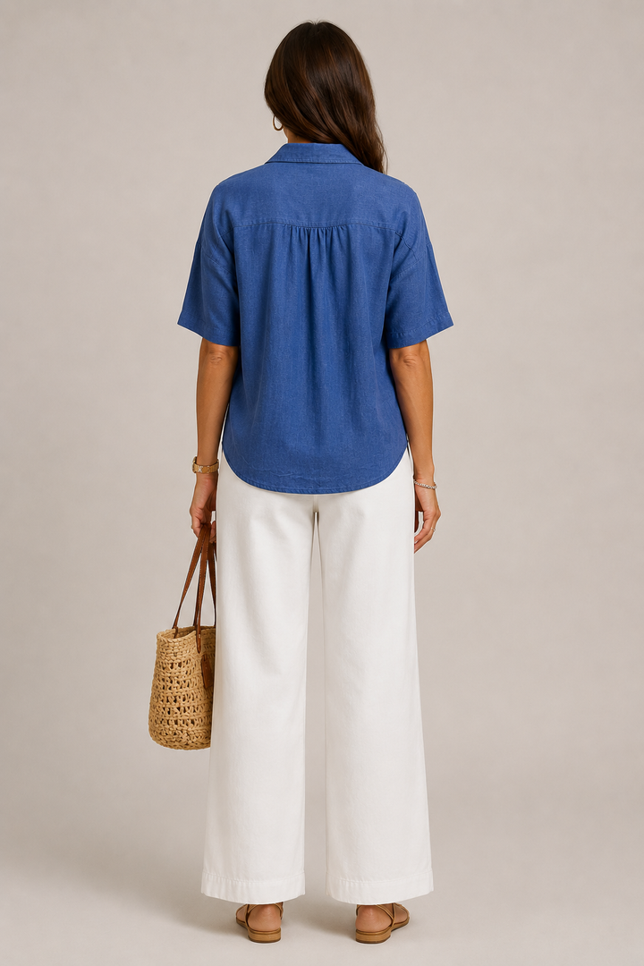 CHIQUE BLOUSE MET KRAAG VOOR VROUWEN