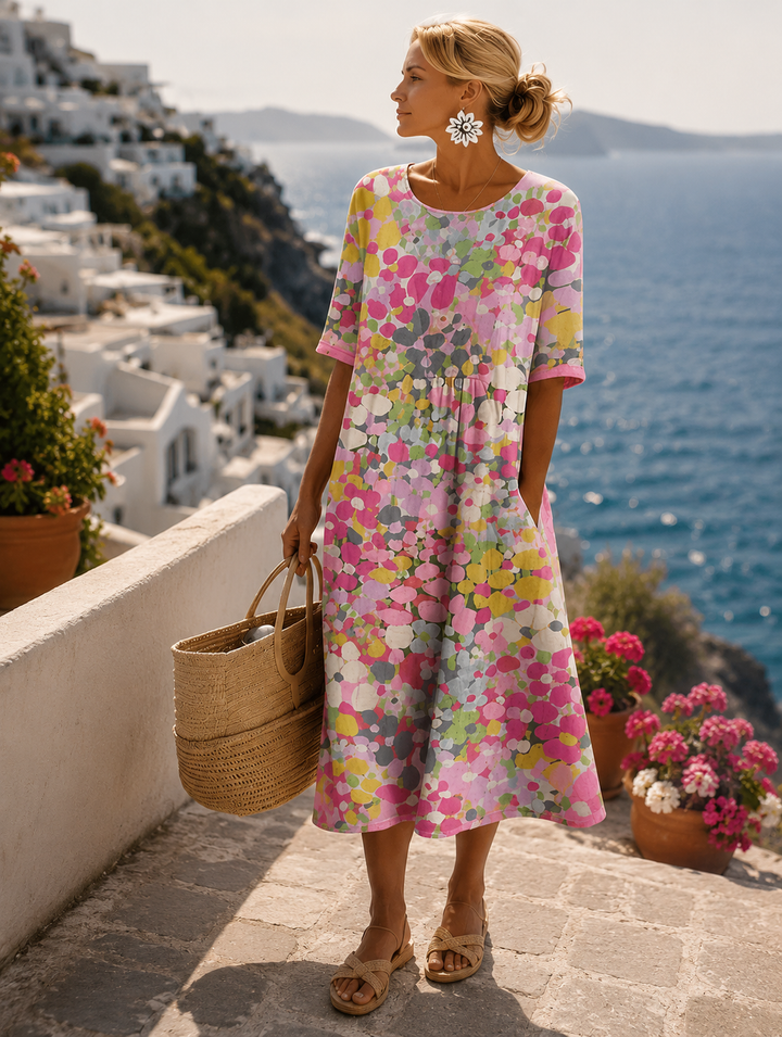 ELEGANTE MIDI BLOEMENJURK VOOR VROUWEN
