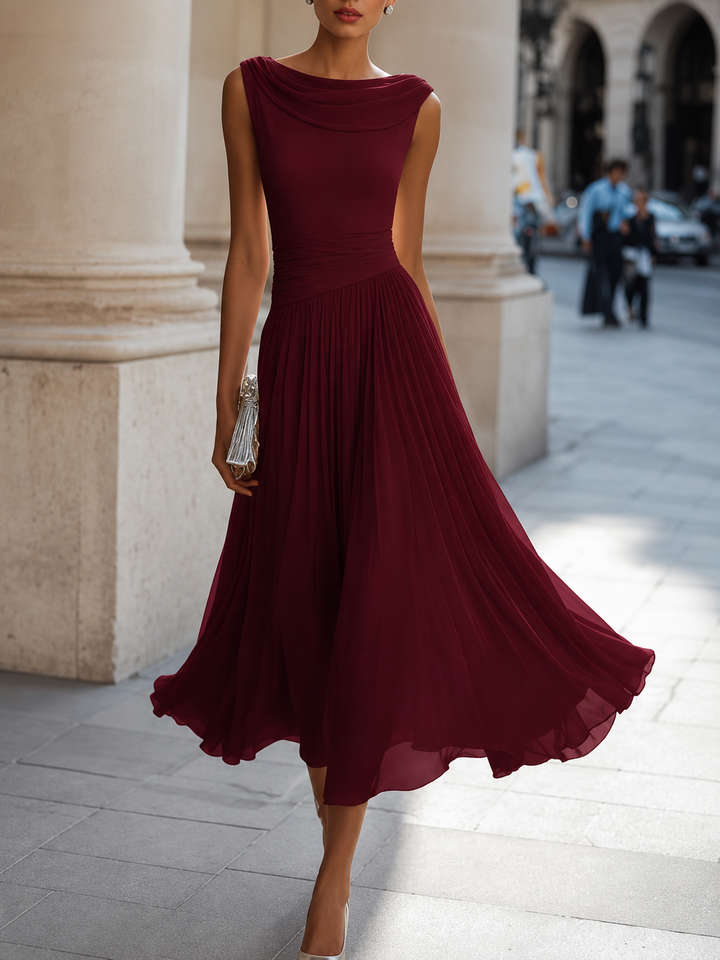 ELEGANTE CHIQUE MIDI JURK VOOR VROUWEN