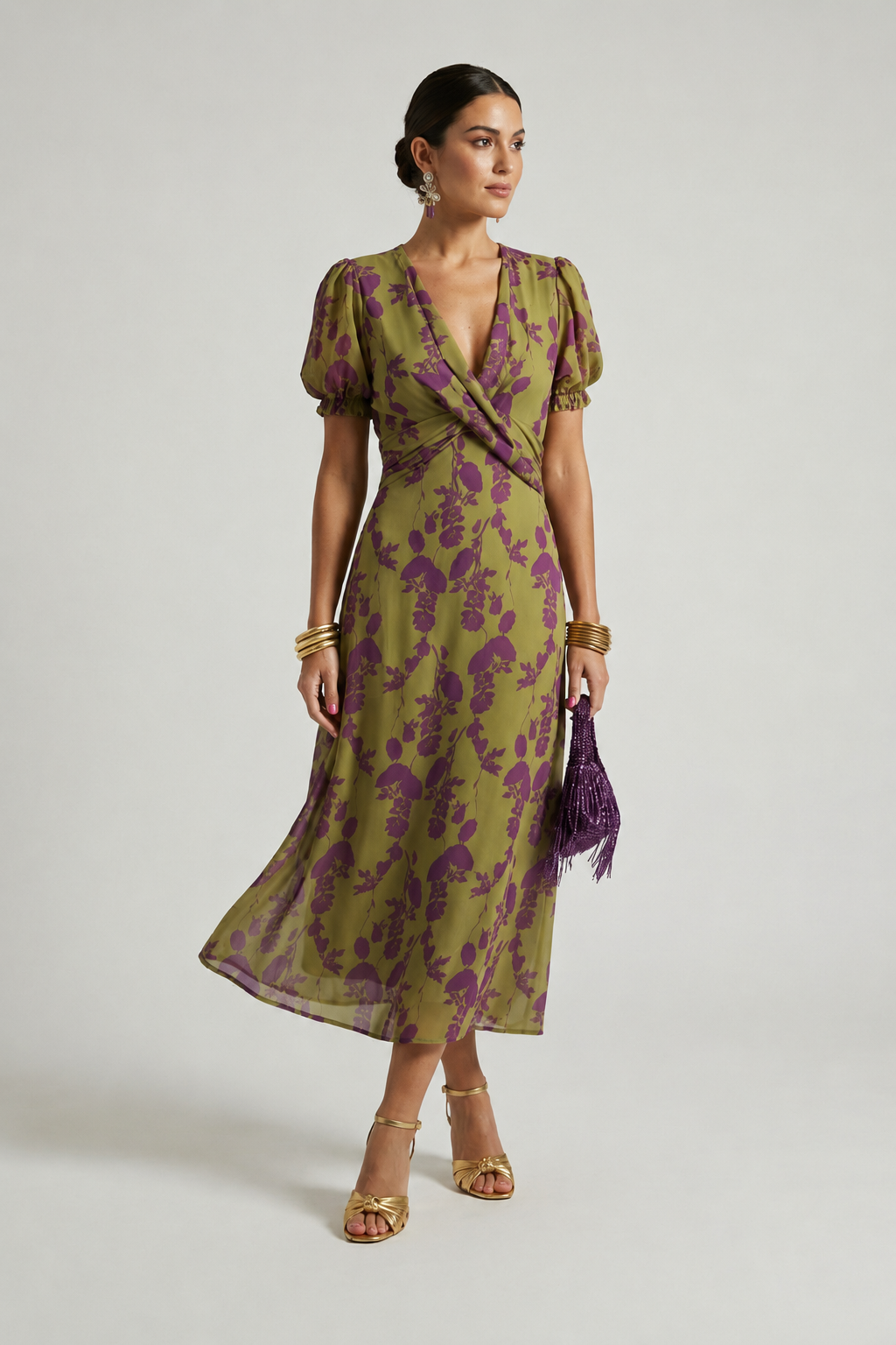 CHIQUE MIDI FLORELE JURK VOOR VROUWEN