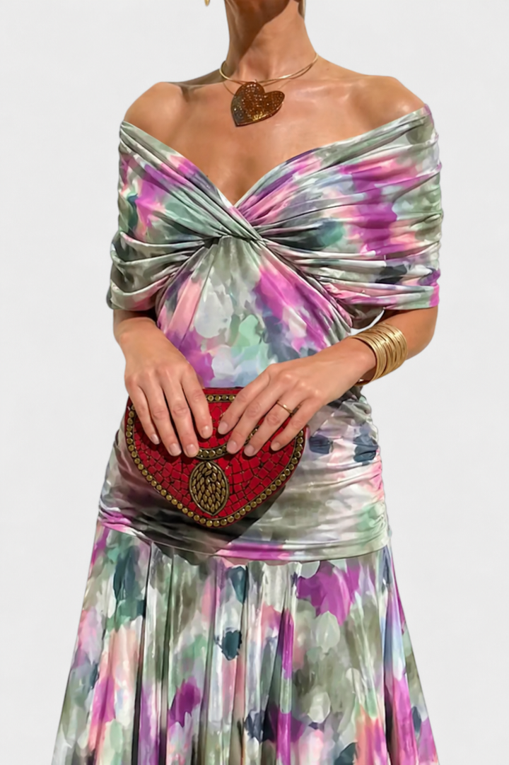 ELEGANTE GEDAPEERDE JURK VOOR VROUWEN